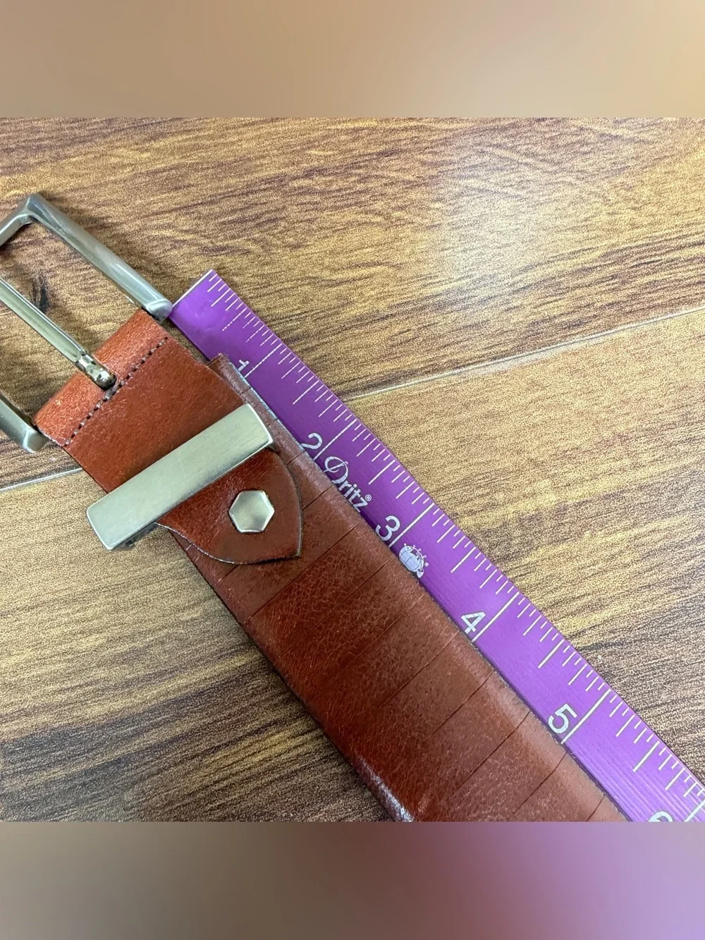 Bench Craft Leather Belt Chrome Western Size 34 Made in Canada